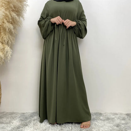 Elegant Zip-Front Nida Modest Abaya