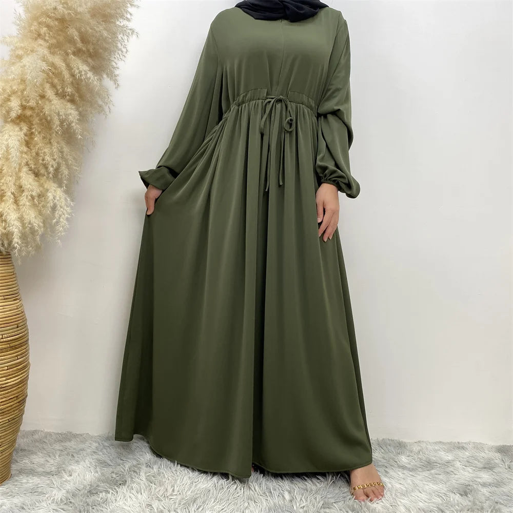 Elegant Zip-Front Nida Modest Abaya