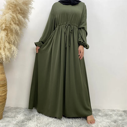 Elegant Zip-Front Nida Modest Abaya