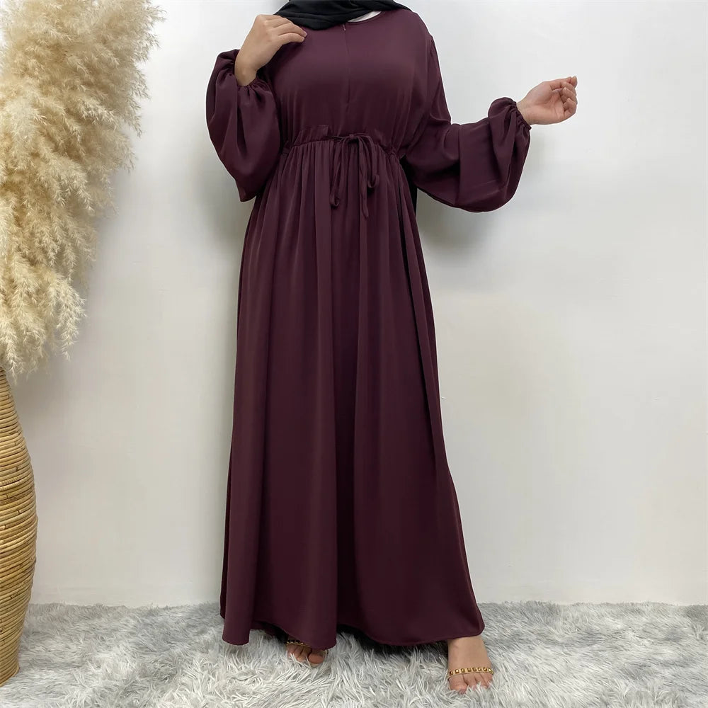 Elegant Zip-Front Nida Modest Abaya