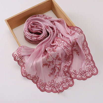 Luxury Shimmering Floral Lace Shawl
