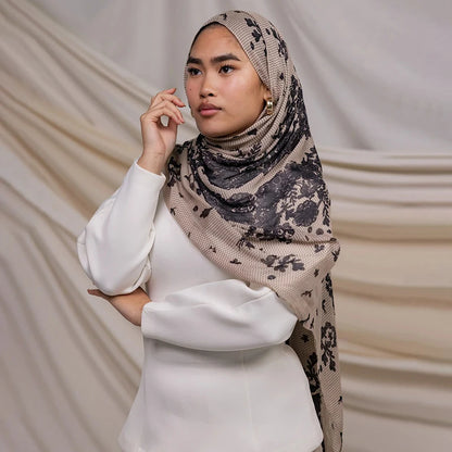 Artisanal Watercolor Bohemian Chiffon Hijab