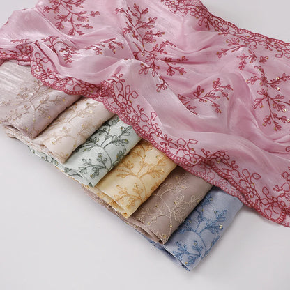Luxury Shimmering Floral Lace Shawl