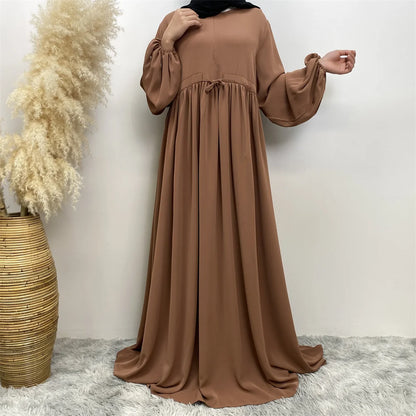 Elegant Zip-Front Nida Modest Abaya