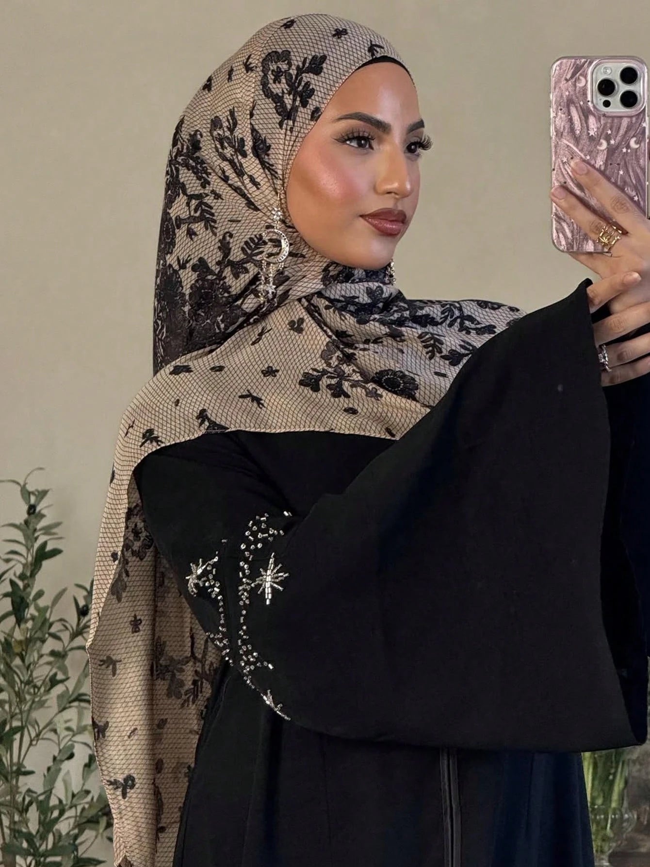 Artisanal Watercolor Bohemian Chiffon Hijab