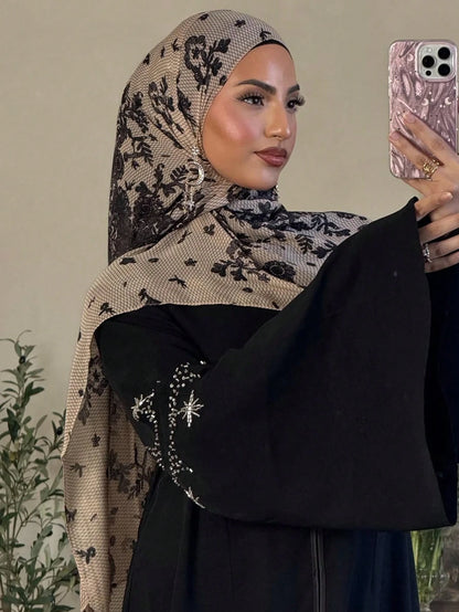 Artisanal Watercolor Bohemian Chiffon Hijab