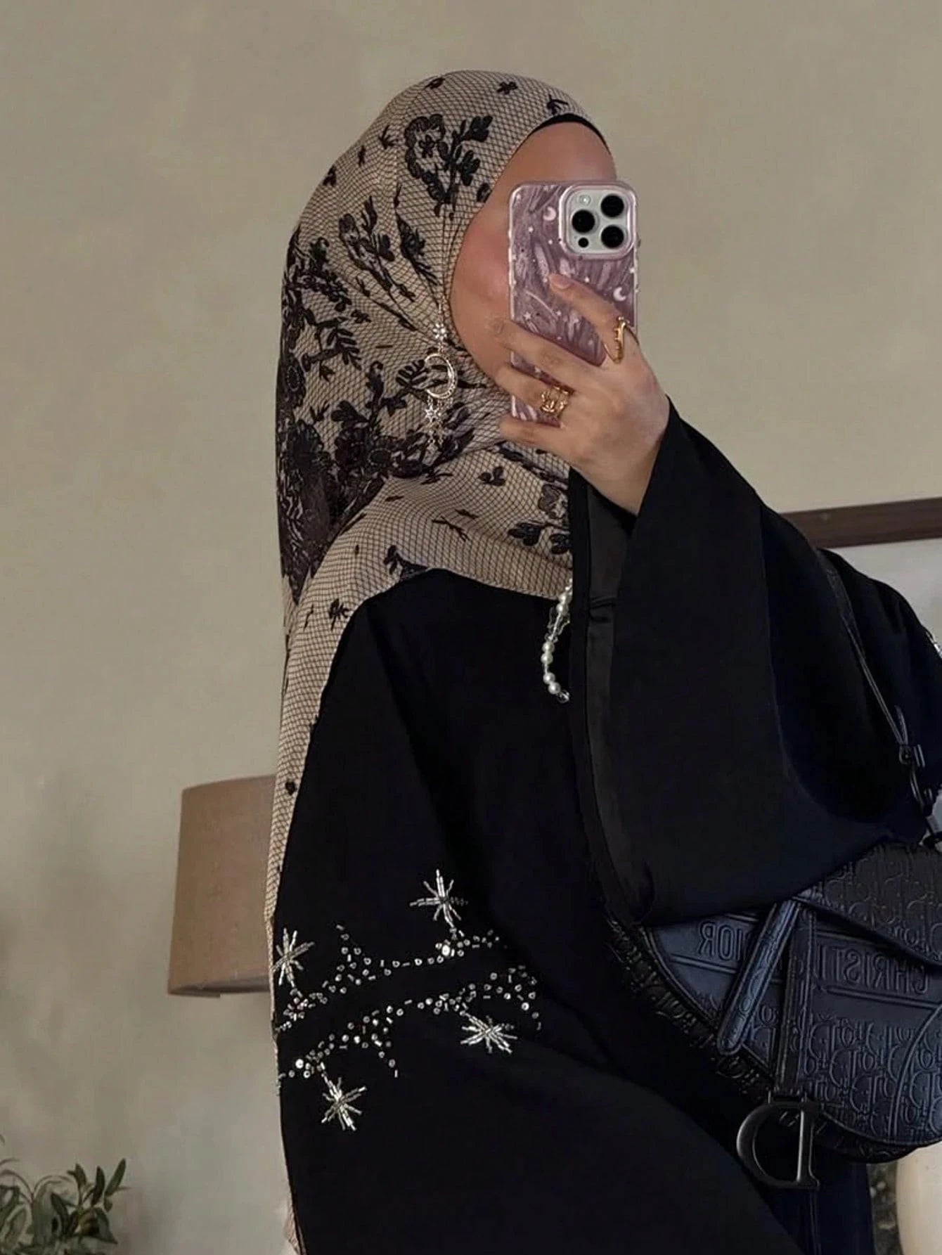 Artisanal Watercolor Bohemian Chiffon Hijab