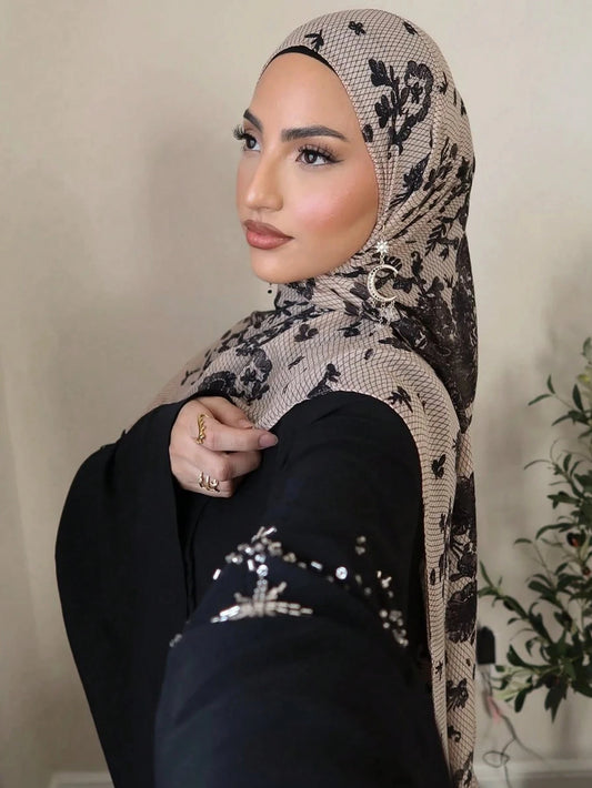 Artisanal Watercolor Bohemian Chiffon Hijab