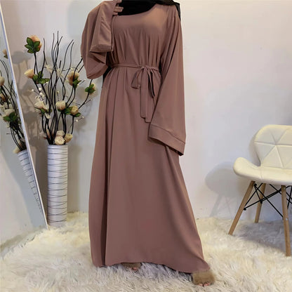 Elegant Midnight Modest Kimono Abaya