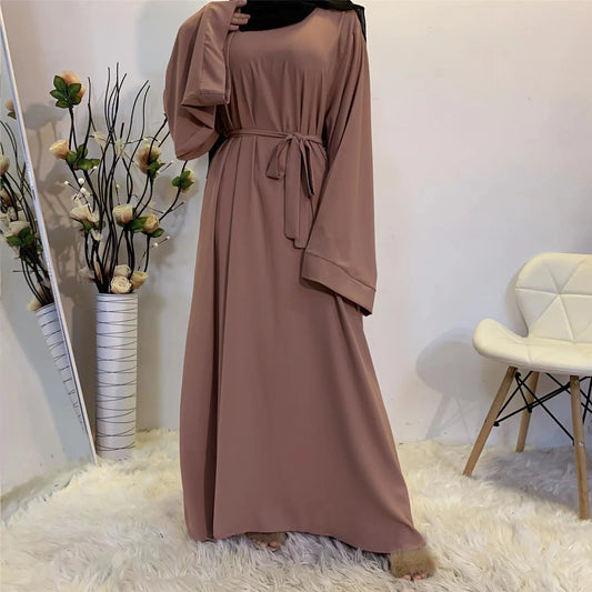 Elegant Midnight Modest Kimono Abaya