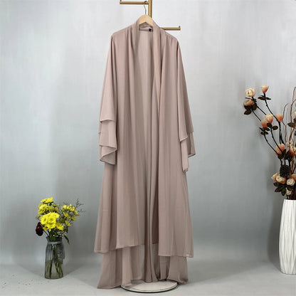 Ethereal Chiffon Open Evening Abaya