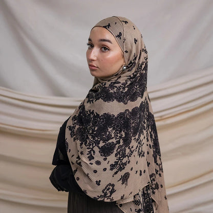 Artisanal Watercolor Bohemian Chiffon Hijab