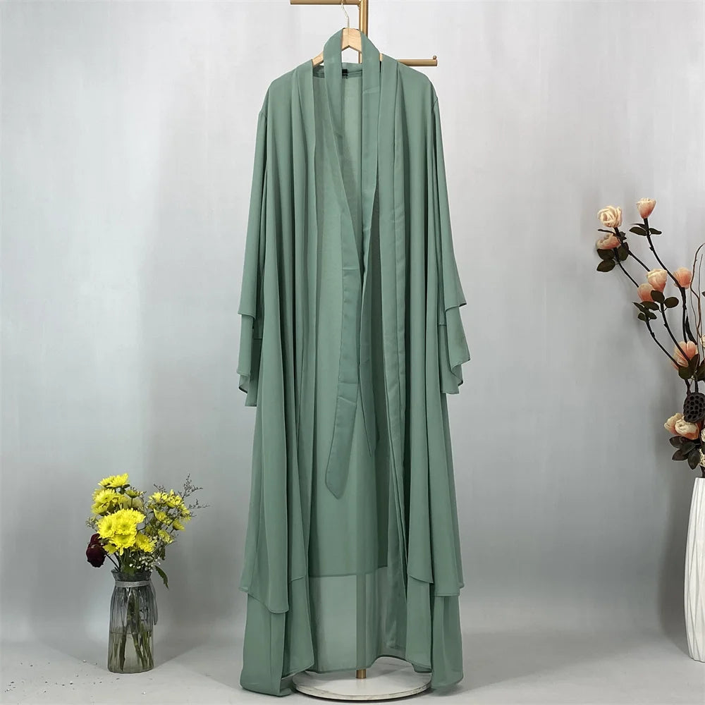 Ethereal Chiffon Open Evening Abaya
