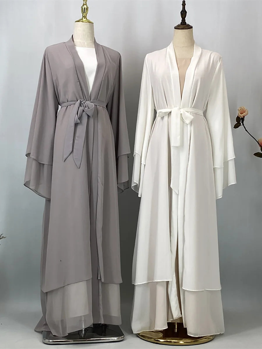Ethereal Chiffon Open Evening Abaya