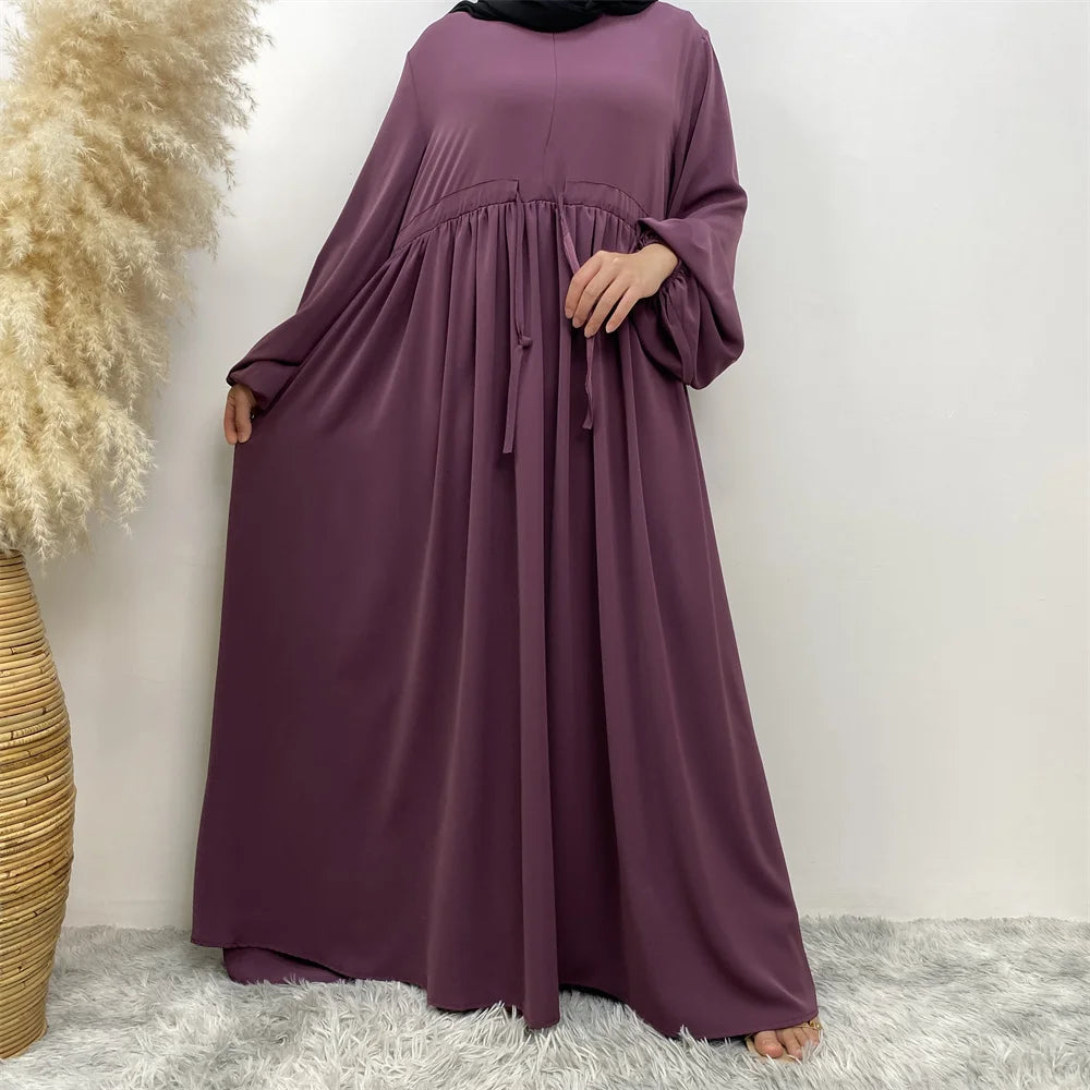 Elegant Zip-Front Nida Modest Abaya