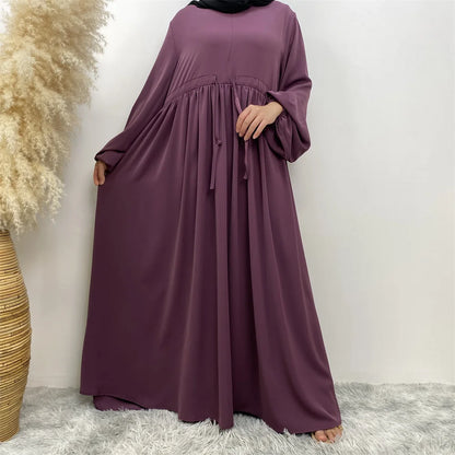 Elegant Zip-Front Nida Modest Abaya
