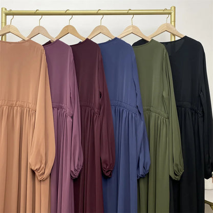 Elegant Zip-Front Nida Modest Abaya