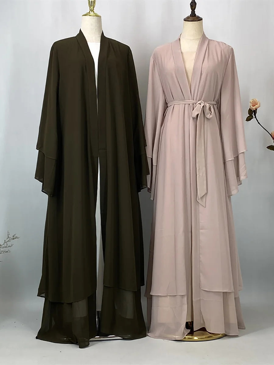 Ethereal Chiffon Open Evening Abaya