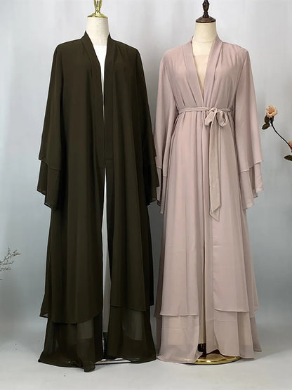 Ethereal Chiffon Open Evening Abaya