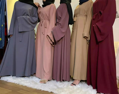 Elegant Midnight Modest Kimono Abaya