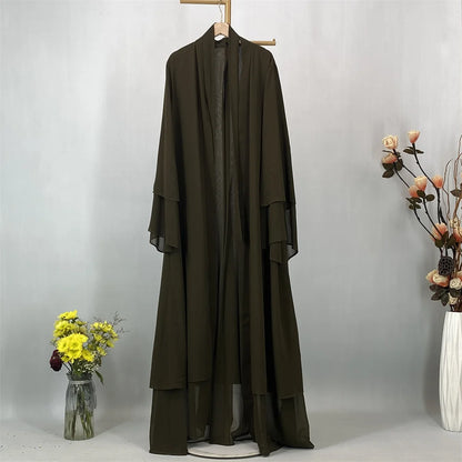 Ethereal Chiffon Open Evening Abaya