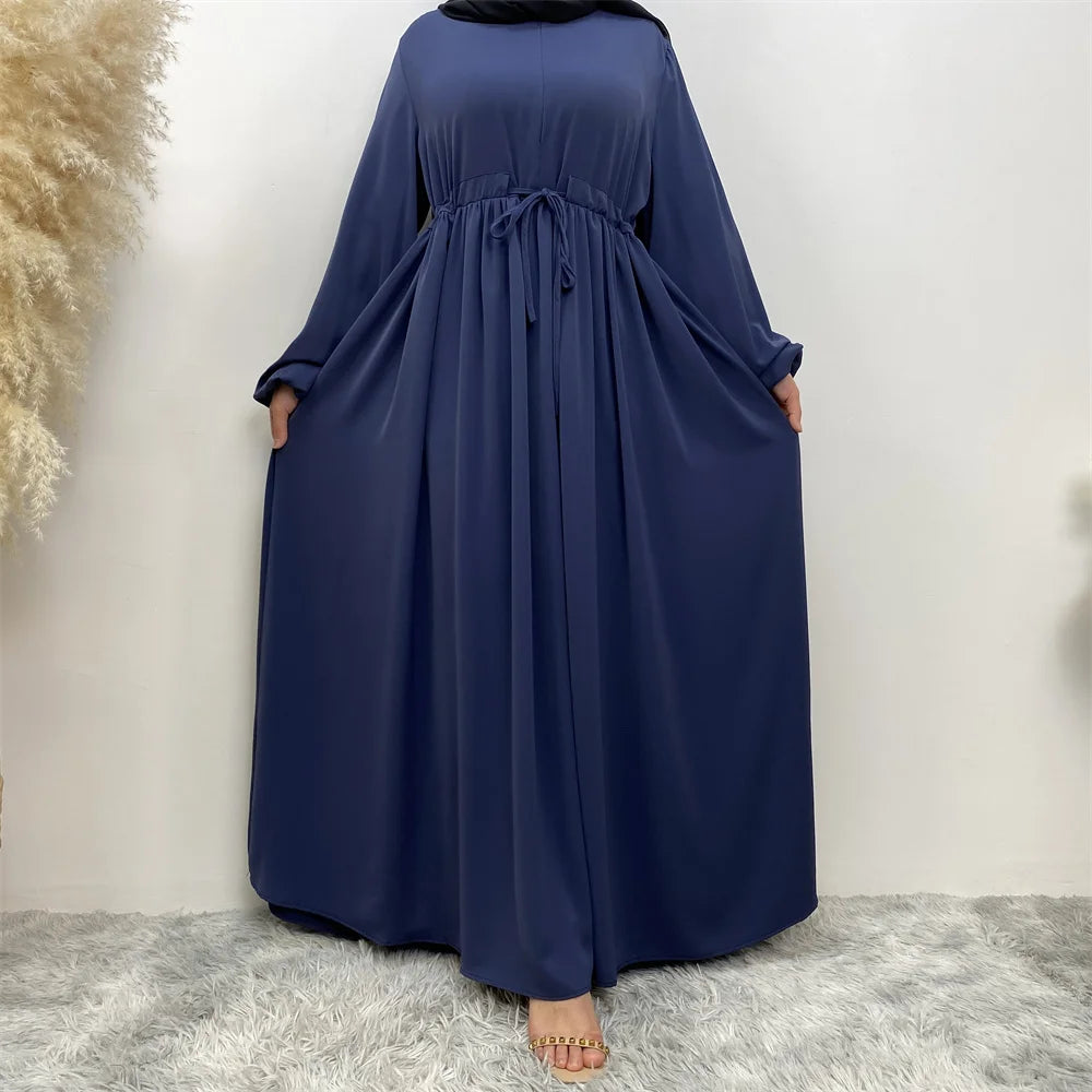 Elegant Zip-Front Nida Modest Abaya